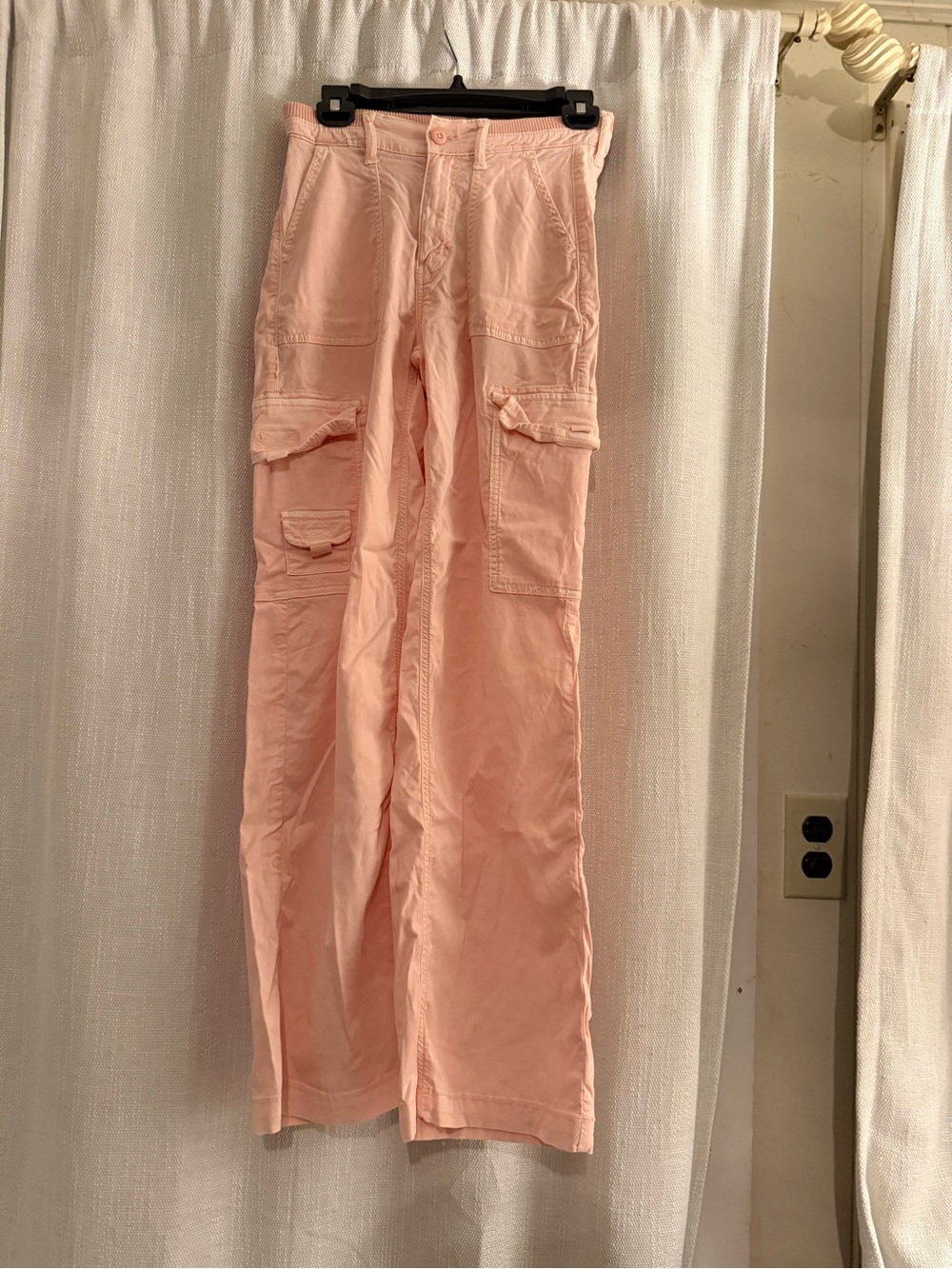 American Eagle Dreamy Drape Stretch Cargo High Waisted Baggy Pants Size 000